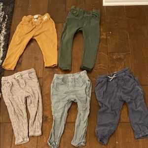Lot of 5 baby boy kids Zara pants 2-3 and 3-4